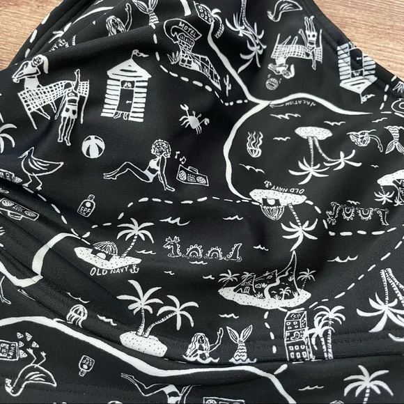 Old Navy Tie-Front Plus-Size Long-Line Halter Swim Top Scenic Size 3X - Picture 6 of 6